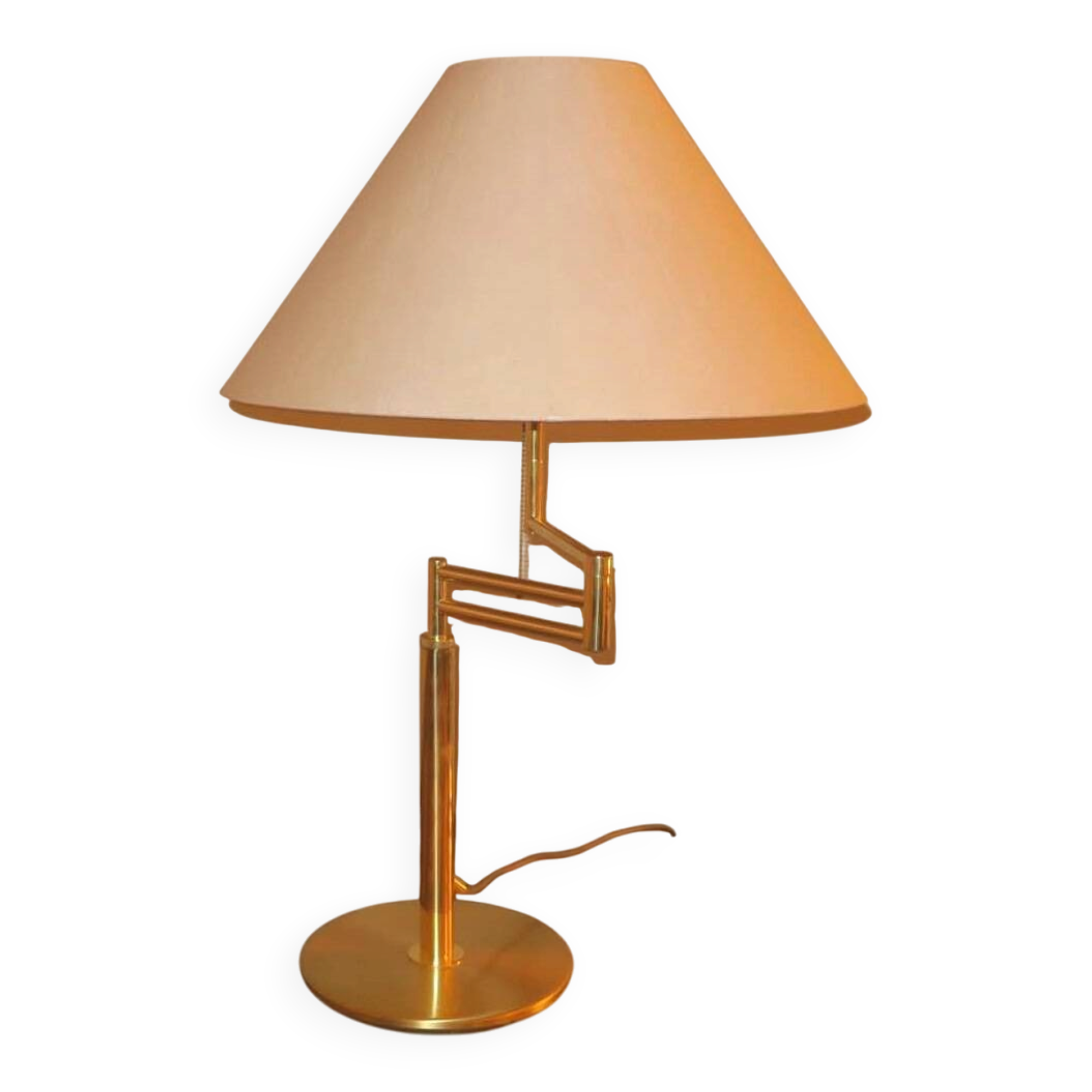 Italian multi-adjustable brass table lamp by Relux Milano, 1970s