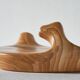 Grandjean-Jourdan 'Faux Bois' ceramic table centrepiece Vallauris 1960s