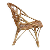 Fauteuil rotin adulte 1960