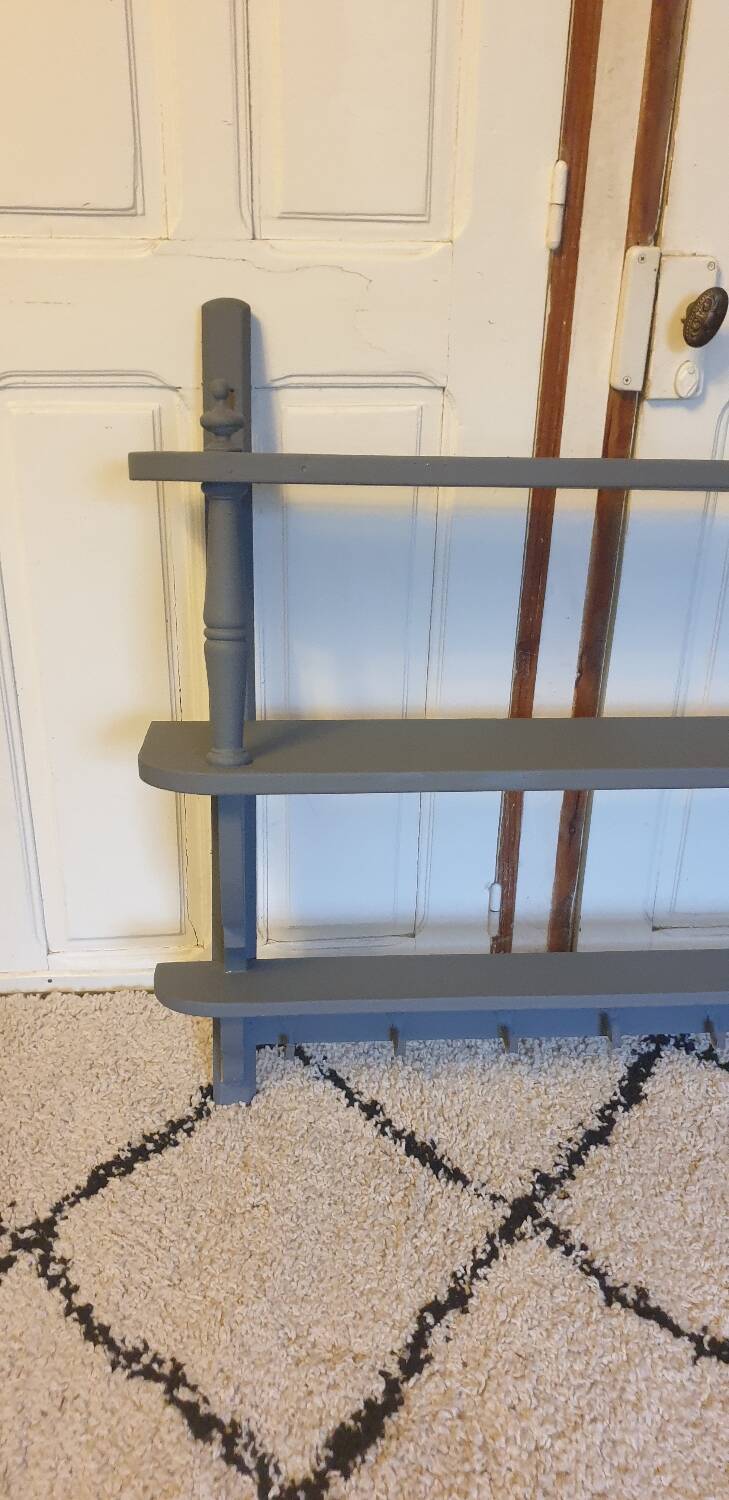 Coat rack wall shelves