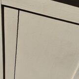 Small Parisian sideboard with one drawer and two doors, white lacquered