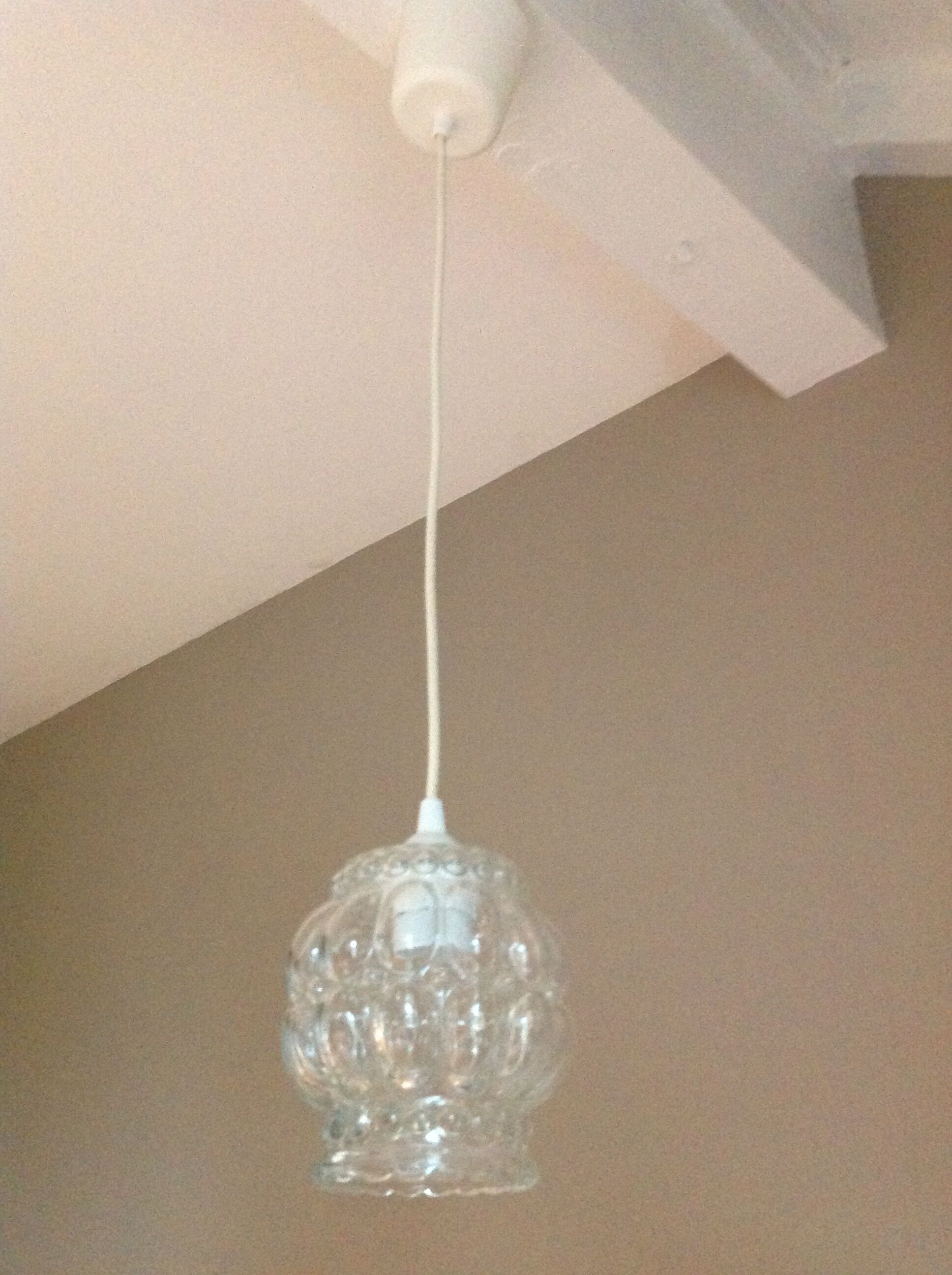 Bubbled glass bell lamp vintage 60s-70s
