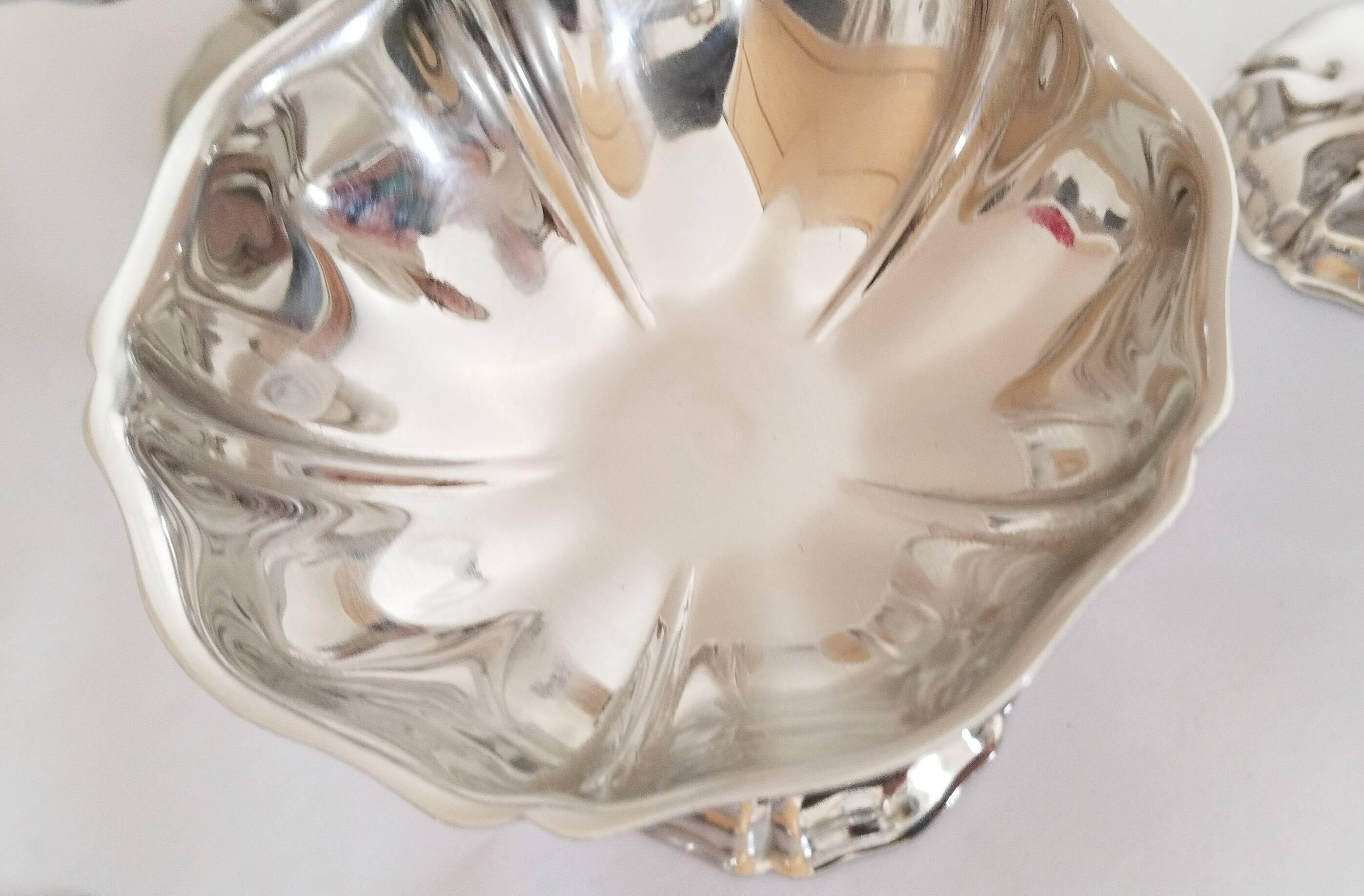 Coupes à glace ou sorbet sur pied, vintage, en inox 18/10 (ref20)