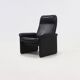 DS50 black leather lounge chair by De Sede Switzerland 1980s