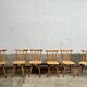 Set of 6 vintage bistro chairs - Warm stained wood