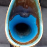 Art Pottery Vase Serpent Stoneware Flame Large Fire Signed: Verdelais.