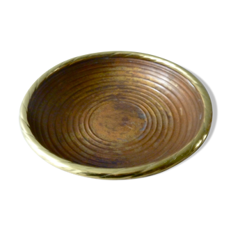 Copper and brass dish