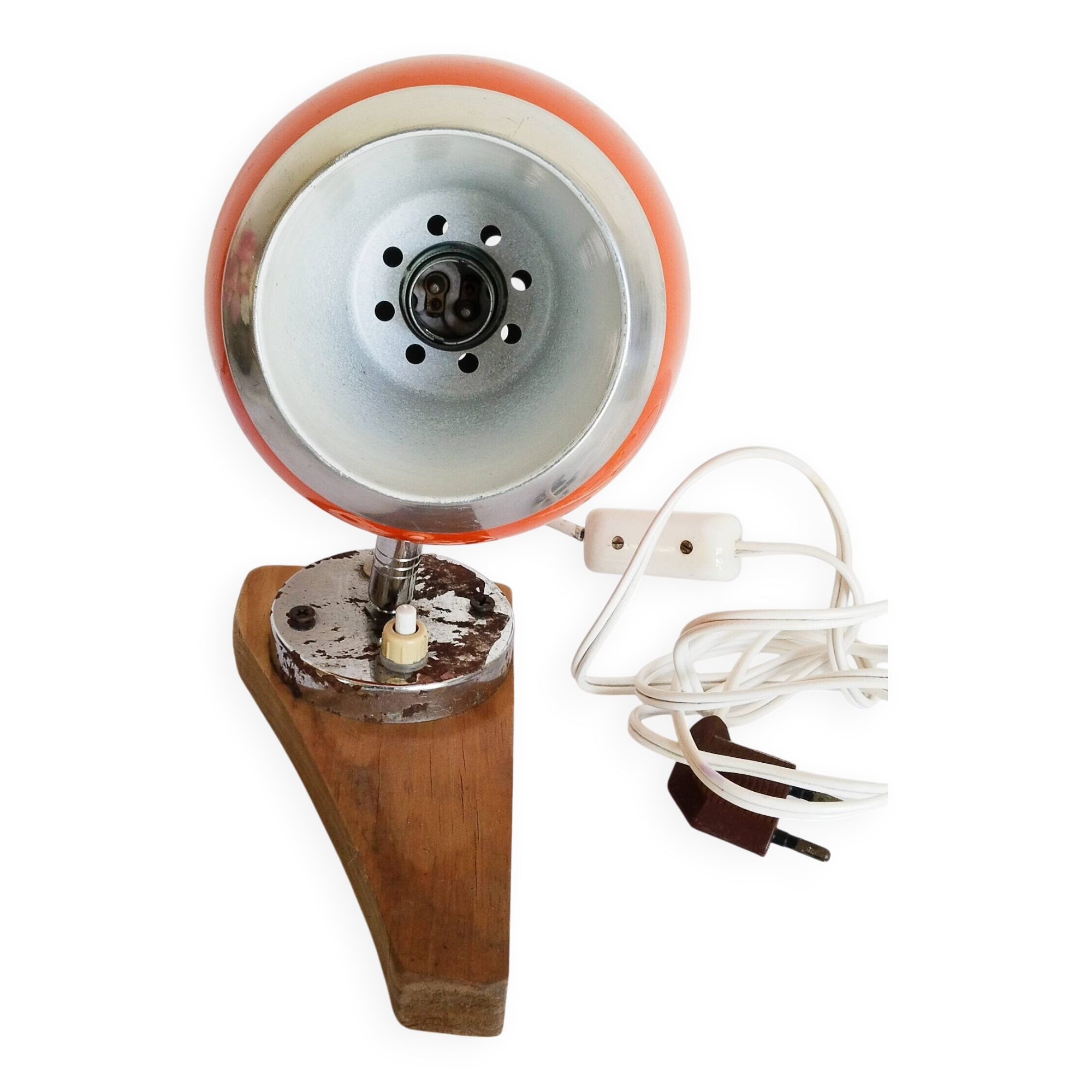 "Eye Ball" ball lamp, orange, 1960s