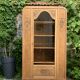 Armoire parisienne vitrée art déco bois brut 1930