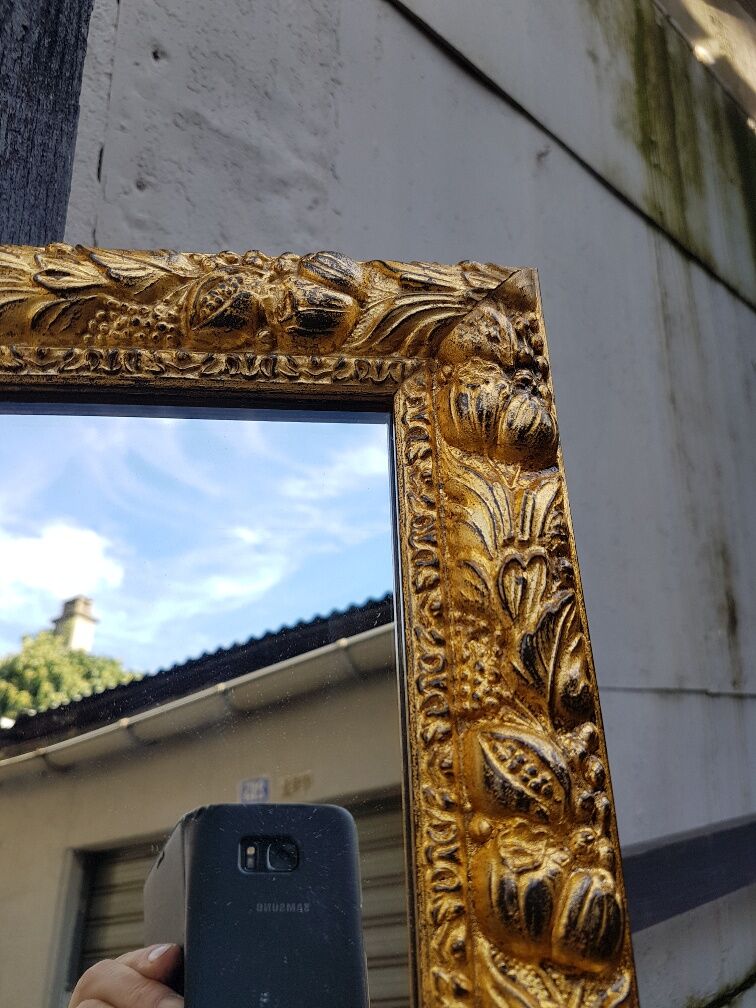 Miroir doré de style italien dit " francesca "  44x178cm