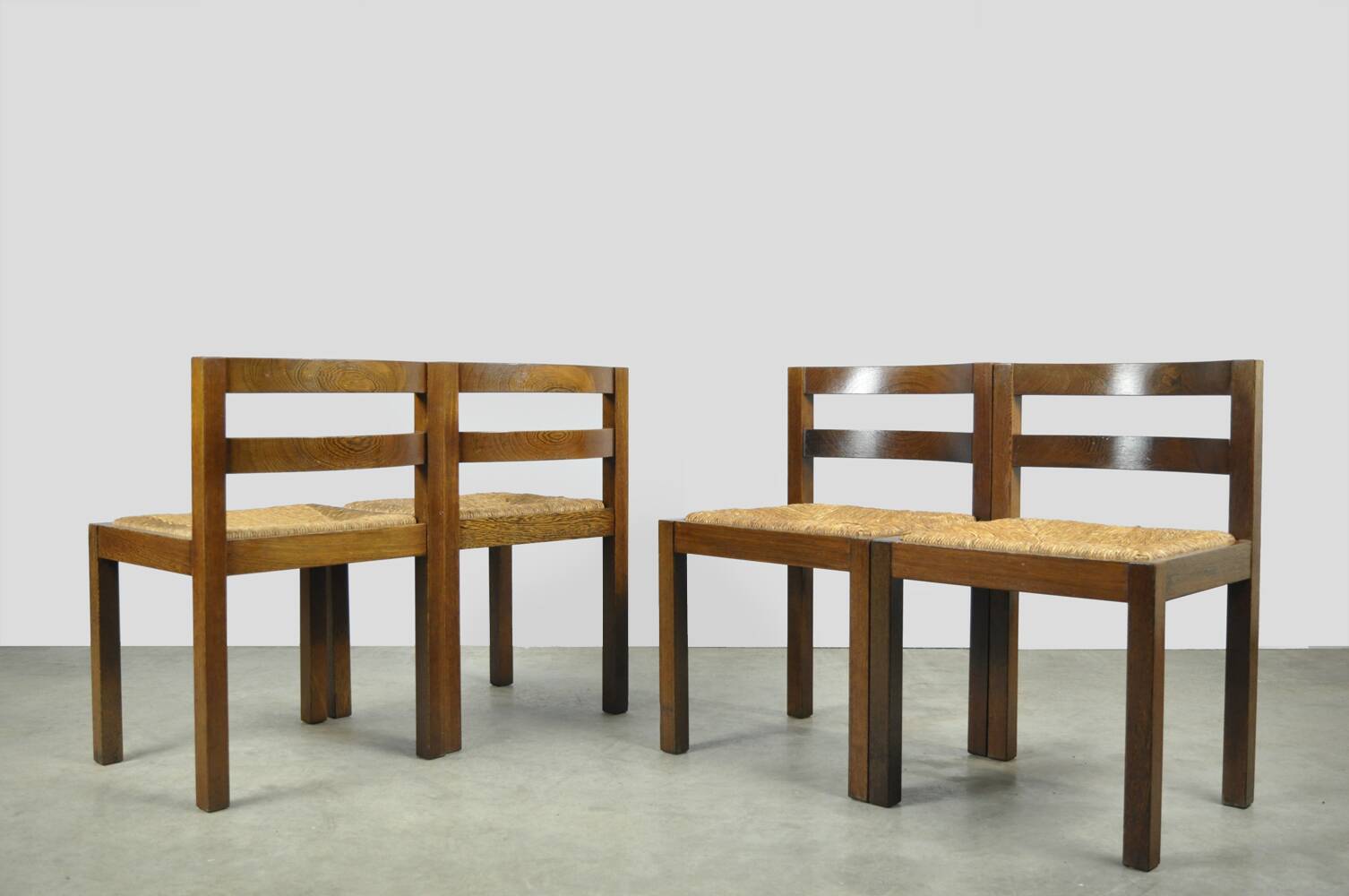 Modern vintage wenge dining chairs by OV Rotterdam, 1970s
