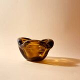 Vintage Modern Glass Bowl Gyula Budveszel Hungary 1990s