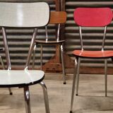 Set of 9 chairs in multicolored formica