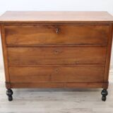 Antique Chest Of Drawers In Solid Walnut, Italy 19th Century