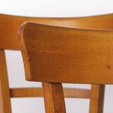 Set of 4 Vintage Frankfurter Chairs, 1960s German Dining Chairs, Beech Wood