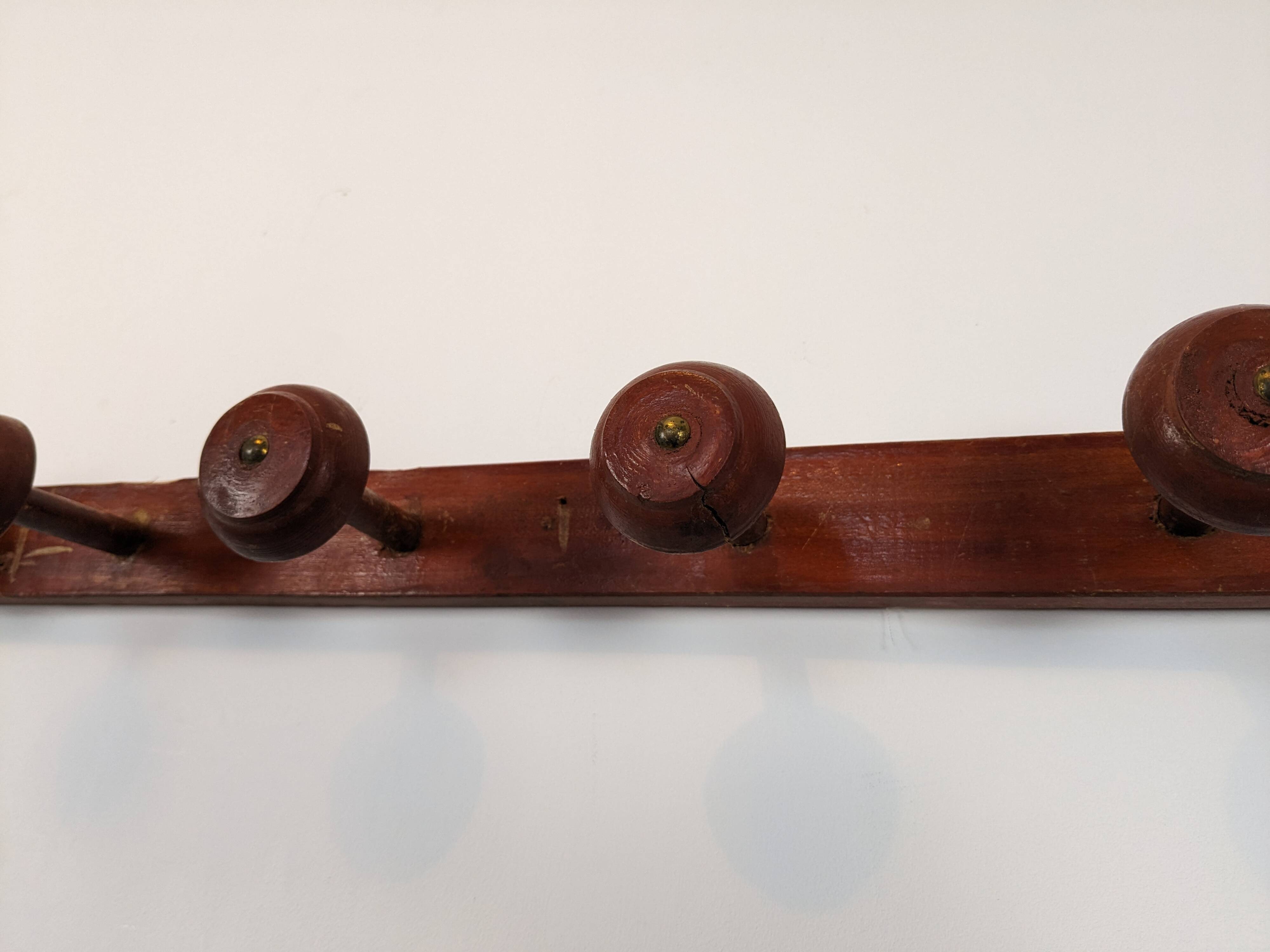 Old wooden coat hook