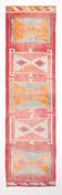 3x12 Turkish Runner Faded Pink & Grey Turkish Wool Runner Rug, 96x352Cm