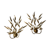 Pair of vintage gold wall sconces