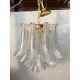 Contemporary Murano Glass "Sella" Chandelier With a Gold 24k Metal Frame