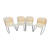 Set of 4 chairs 70s Gerd Lange beige