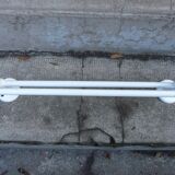 White double towel rack in enameled cast iron