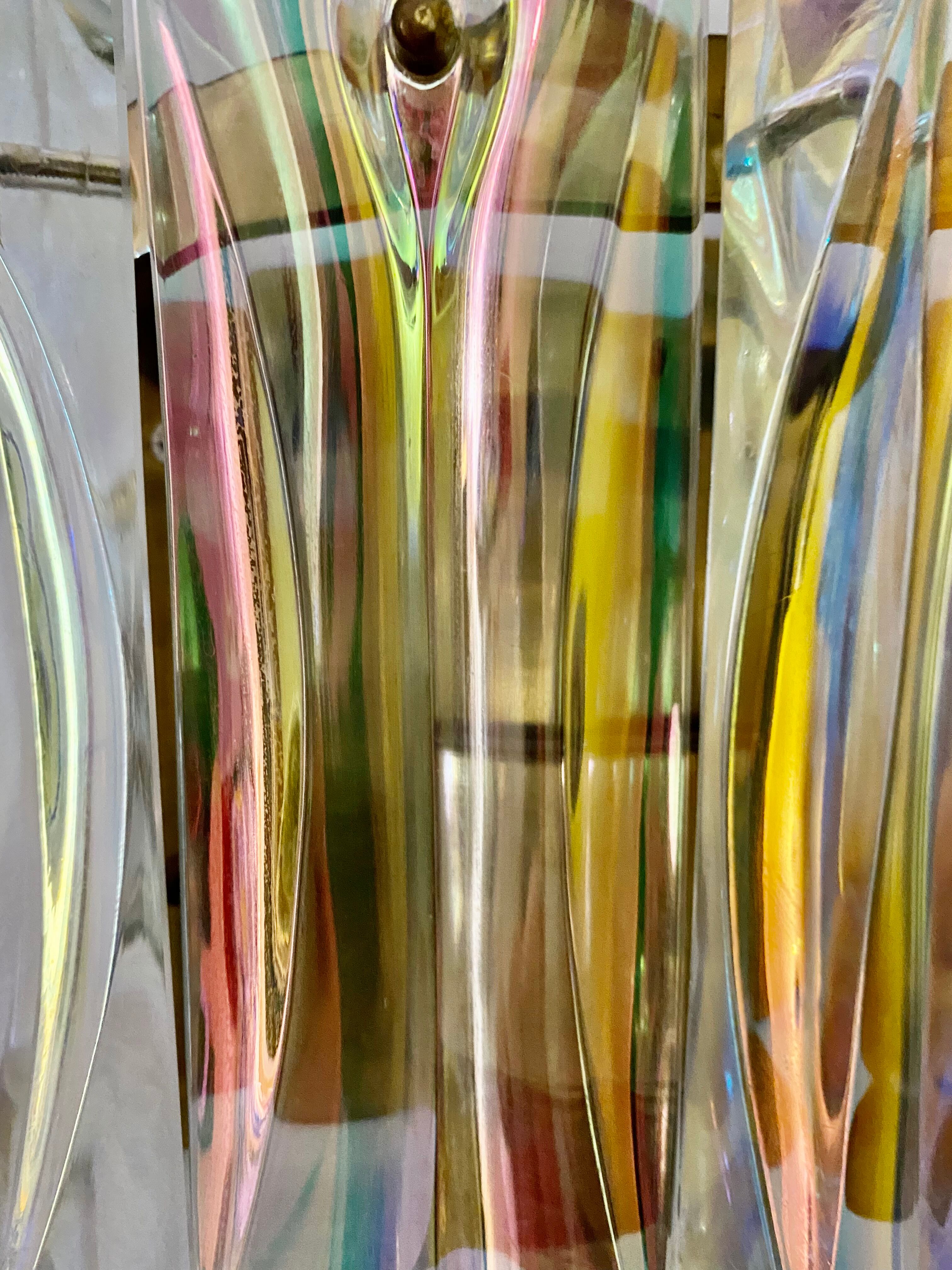 Venini wall lamp in iridescent glass, Italy 1970