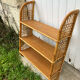 Vintage rattan wall shelf