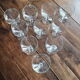 Lot de 10 coupes à champagne vintage en verre pied ciselé