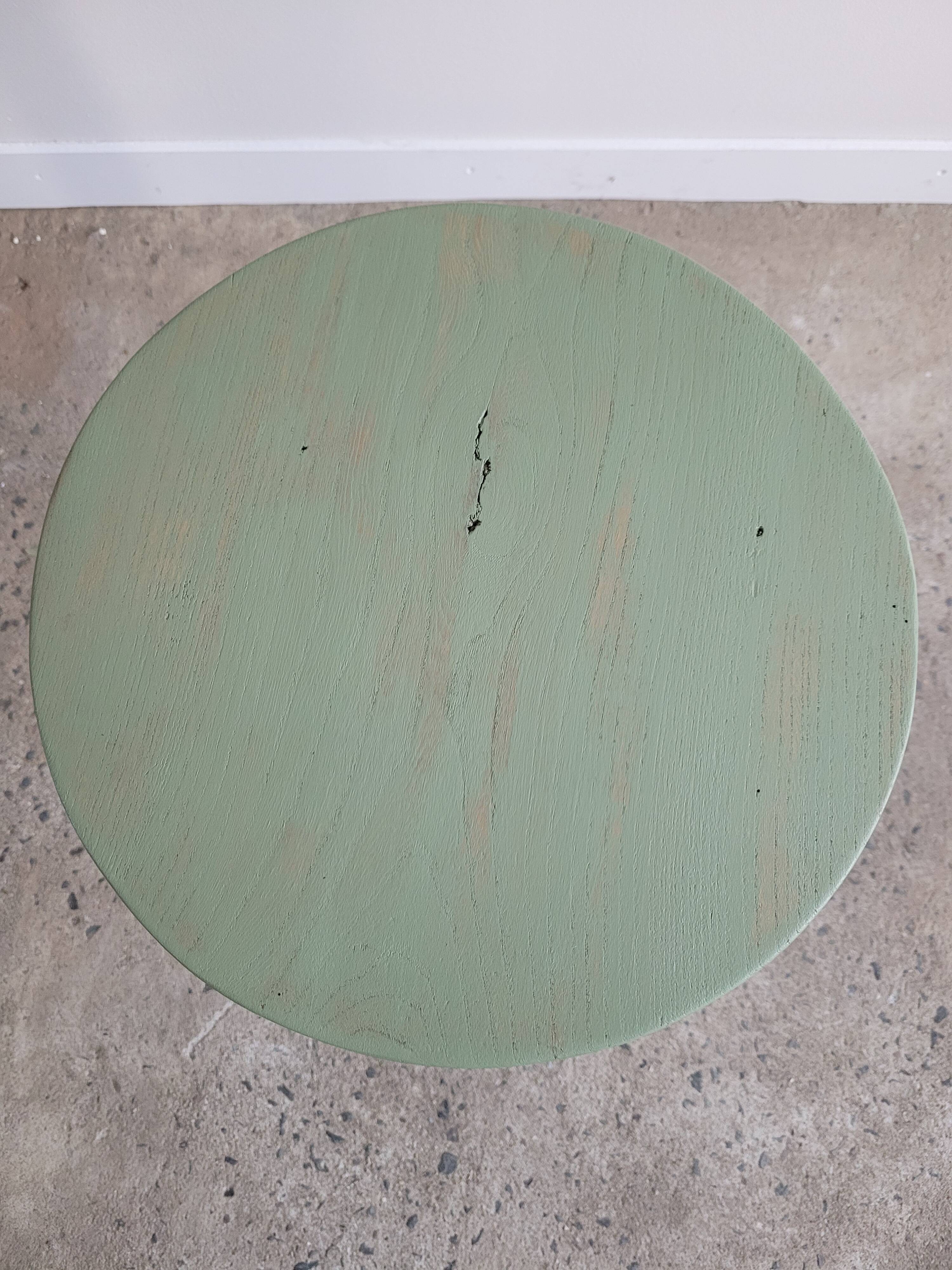 Patinated green gueridon