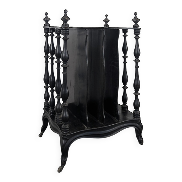 Meuble à partition de musique Napoléon III en bois noirci