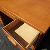 Oak desk 8 drawers double boxes 1950