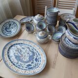 Vaisselle chinoise en porcelaine dite graine de riz  des années 50