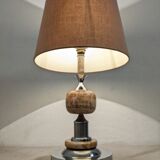 Living room lamp in onyx and chrome metal of the 70s