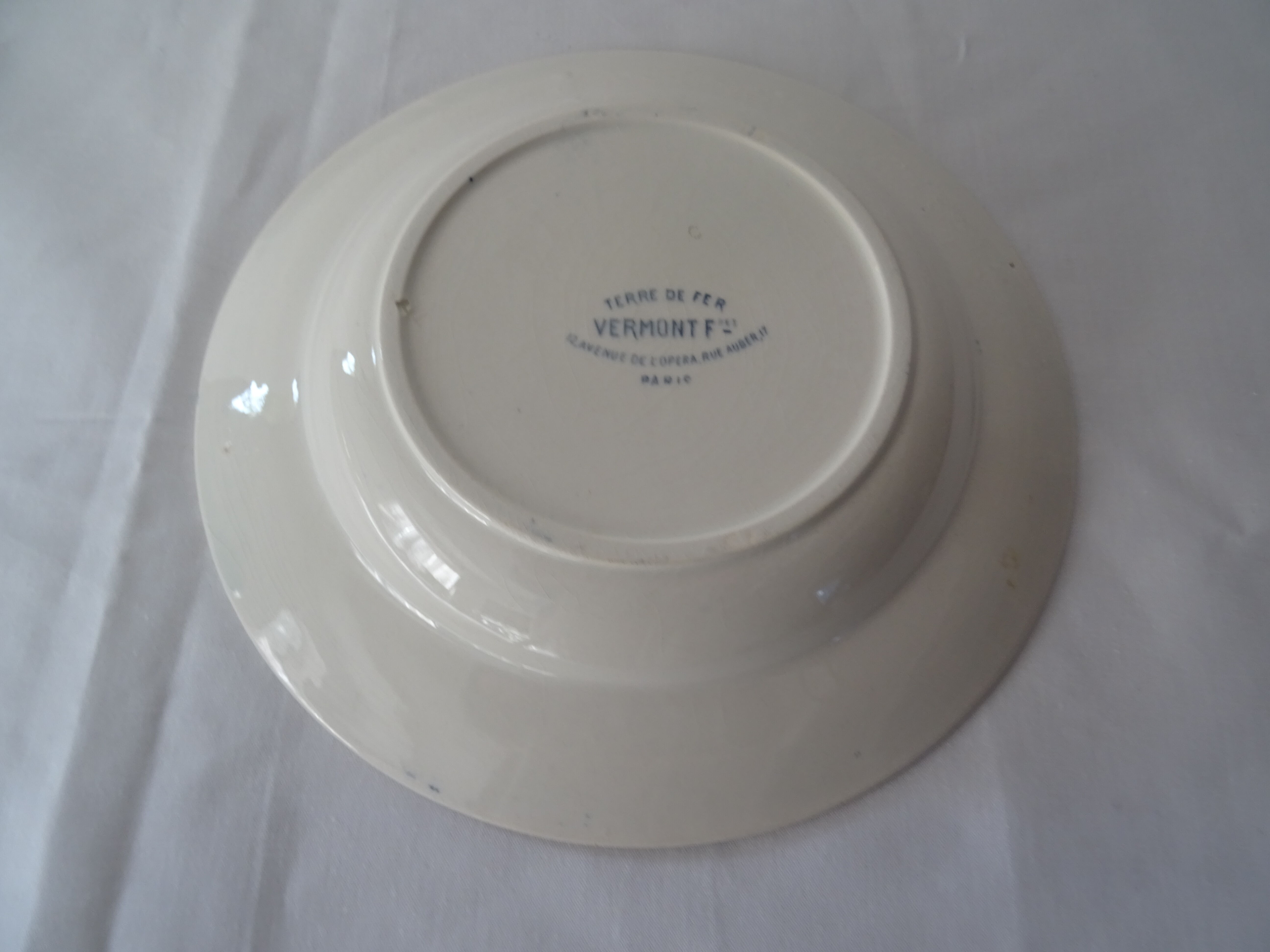 Plate 469112 old faience faience monogram B