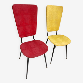 Pair of chairs skaï 1950/60