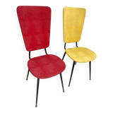 Pair of chairs skaï 1950/60