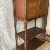 Rattan bookcase shelf