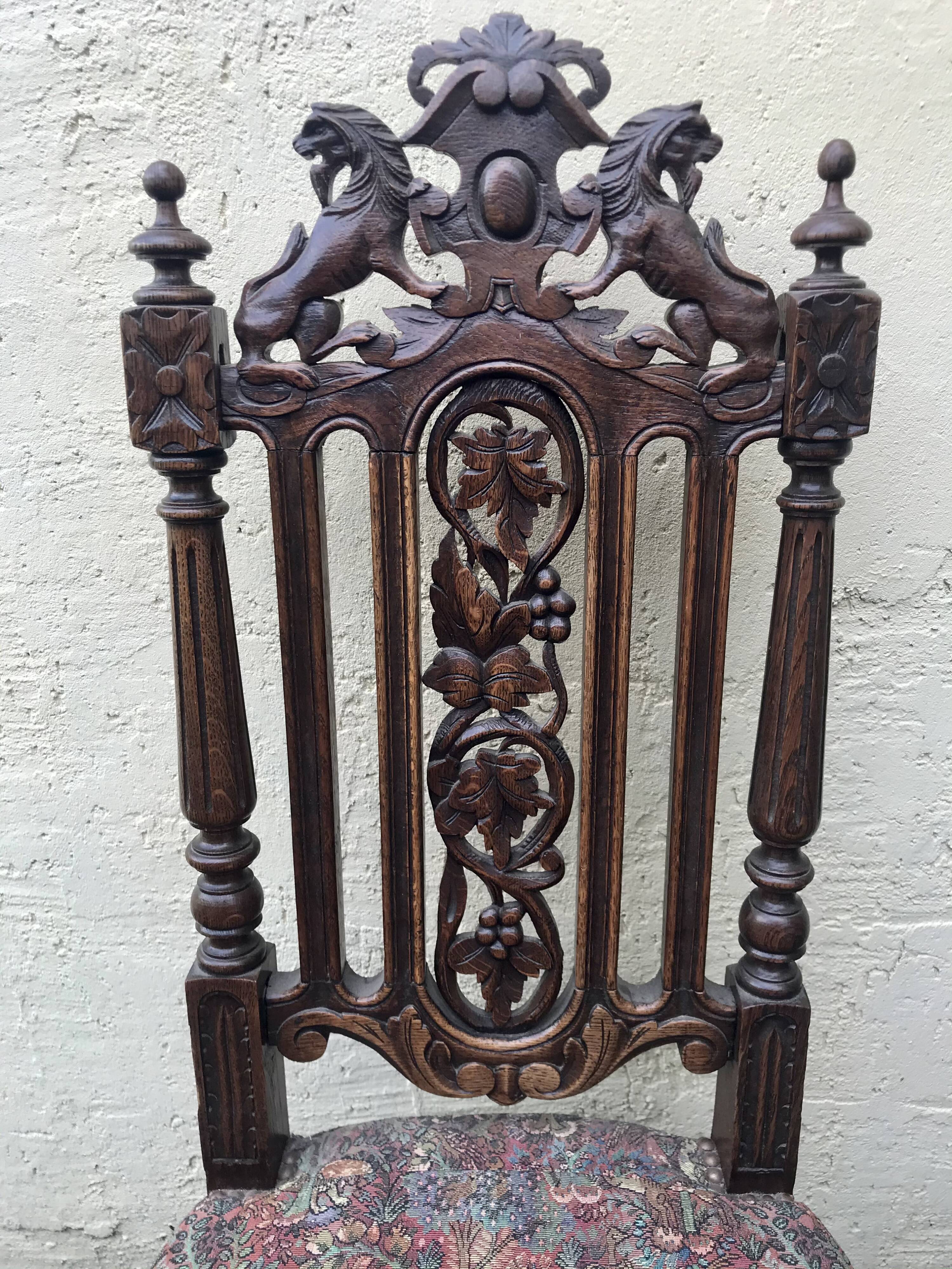 Pair of neogothic chairs