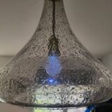Designer drop pendant in blown and bubbled glass, Capital Lighting