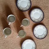 Porcelain coffee service, set of 4 cups and 4 saucers