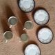 Porcelain coffee service, set of 4 cups and 4 saucers
