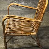 Paire de fauteuils en rotin
