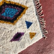 Beni Ouarain rug 250x150 cm in natural wool – Moroccan Berber rug