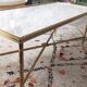 Marble and brass coffee table, French work 1971
