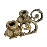 Paire de bougeoirs en bronze