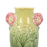 French Art Nouveau Vase Majolica Gustave De Bruyn 29cm