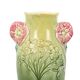 French Art Nouveau Vase Majolica Gustave De Bruyn 29cm