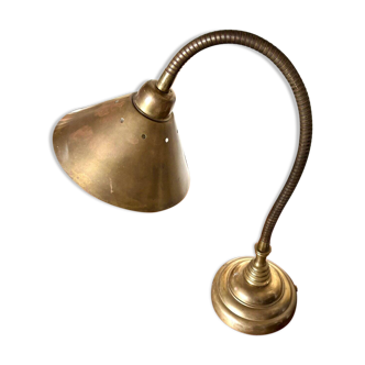Lampe de table articulée en métal doré