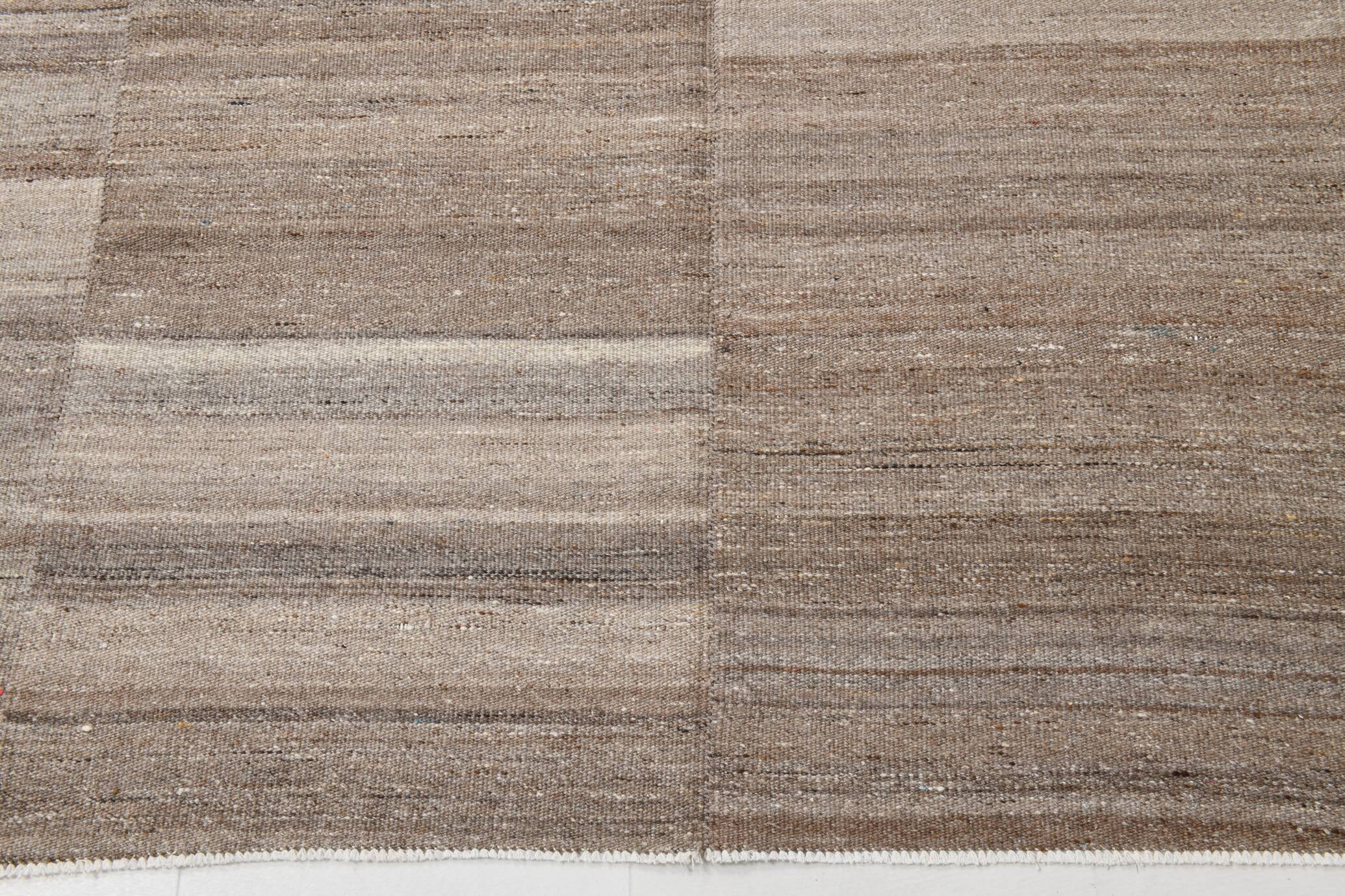 9x13 Brown Beige Large Vintage Rug, 265x399Cm