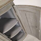 Rustic patinated corner cupboard